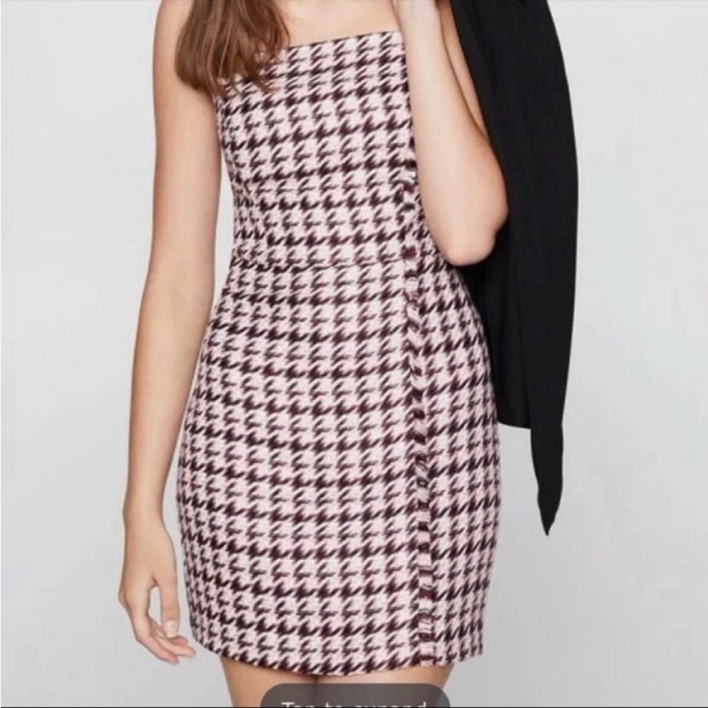 BCBG Multicolor Houndstooth Bodycon Dress